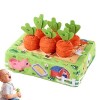 Jouet bébé carotte | Jouets de cueillette de carottes Montessori en peluche - Jeu de puzzle de tri et de comptage de taille M