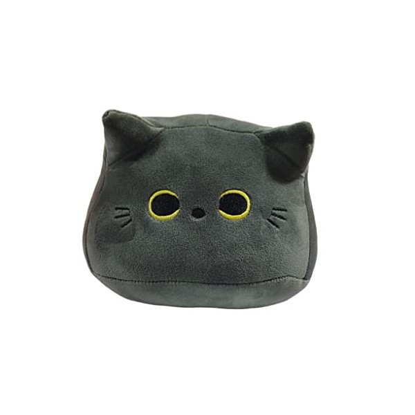 Guangcailun Chat Noir en Peluche Dessin animé Animal Forme Oreiller Doux Coussin en Peluche Belle poupée garçons Filles Cadea