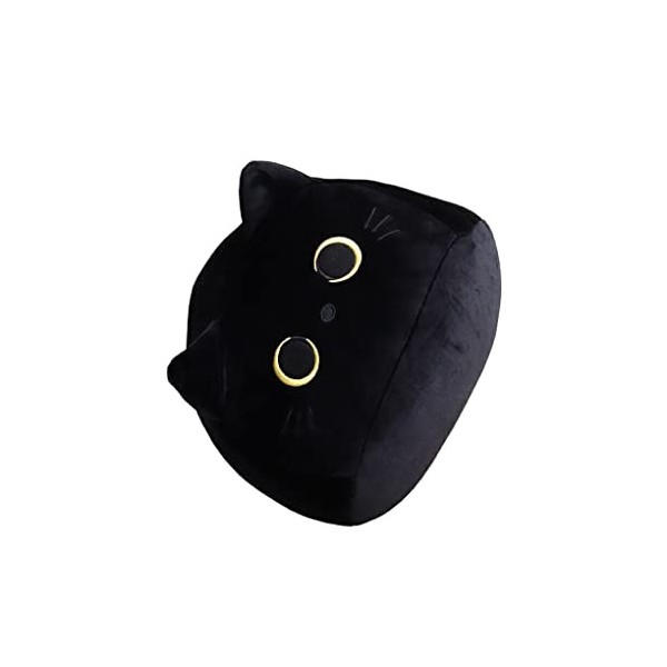 Guangcailun Chat Noir en Peluche Dessin animé Animal Forme Oreiller Doux Coussin en Peluche Belle poupée garçons Filles Cadea