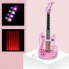 Jouet de guitare, Jouet de guitare électrique léger, Instrument de musique Cadeau musical pour enfants pour enfants Pink 