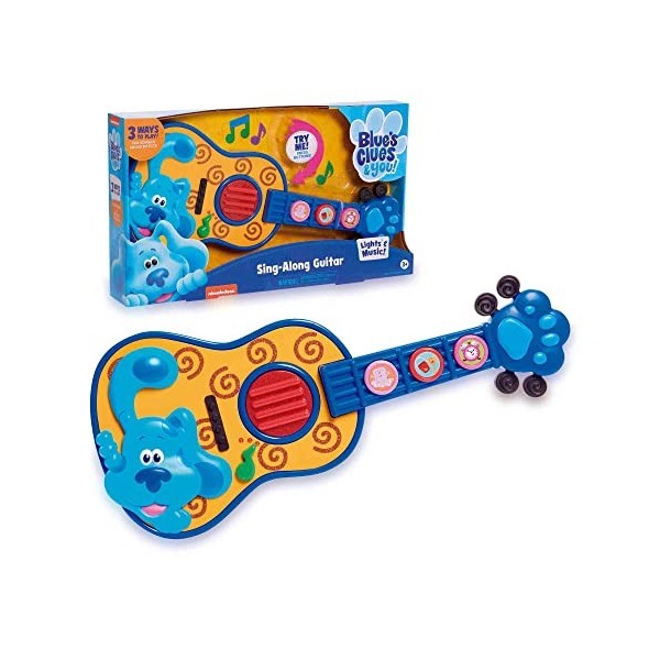 Famosa - Pistes Blue et Tun, Sing-Along Guitar, Guitare pour Enfant avec 3 Modes différents, Chanson de la série, Son de Guit