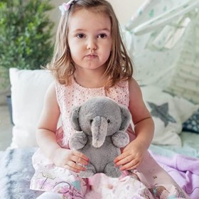 Bexdug Poupée en Peluche éléphant,Poupée éléphant Souple pour bébé - Éléphant Gris en Peluche Jouet en Peluche Éléphant Gris 