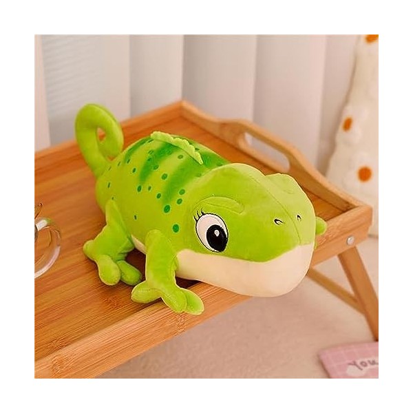 Biset Jouet en Peluche caméléon, Jouet en Peluche lézard réaliste, Animal en Peluche Doux pour en-fants, Jouet caméléon, Jeu 