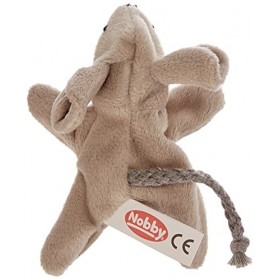 Nobby Jouet Peluche en Forme Souris Gris + Herbe à Chat pour Chat 3,5 cm