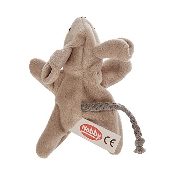 Nobby Jouet Peluche en Forme Souris Gris + Herbe à Chat pour Chat 3,5 cm