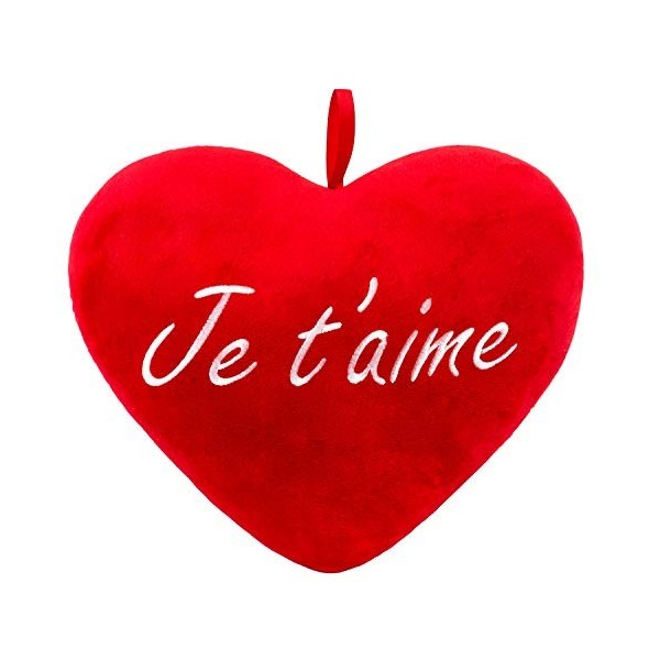 BRUBAKER Cœur en Peluche I Love You 32 cm