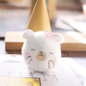 Fiauli Pendentif animal en peluche de 10 cm, mini ours de cochon portable en peluche, ornement léger à collectionner, en coto