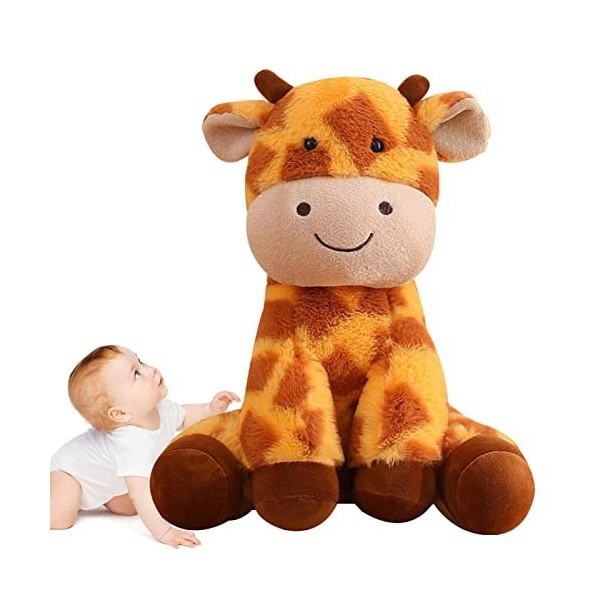 Ukuding Animal en Peluche Girafe - Poupées pelucheuses câlines à câliner | Cadeau danimal en Peluche Doux pour Le Nouvel an 