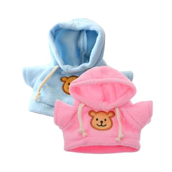 Muzrunq Vêtements dours Vêtements de poupée en Peluche pour 6 à 8 Pouces en Peluche 2pcs Coubelles Mignons en Peluche Cartoo