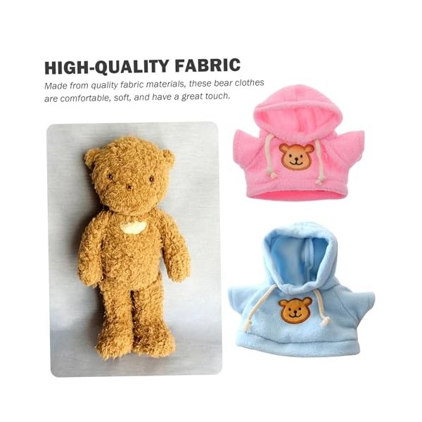 Muzrunq Vêtements dours Vêtements de poupée en Peluche pour 6 à 8 Pouces en Peluche 2pcs Coubelles Mignons en Peluche Cartoo