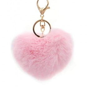 Fablcrew Porte-Clés en Peluche en Forme de Coeur pour Voiture Téléphone Pochette Accessoires de Fête Décoration Maison Penden