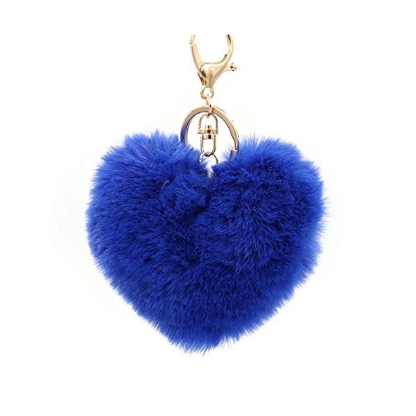 Fablcrew Porte-Clés en Peluche en Forme de Coeur pour Voiture Téléphone Pochette Accessoires de Fête Décoration Maison Penden