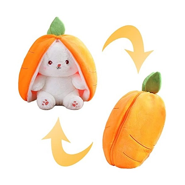 Jouets Lapin Muppet, Peluche Lapin Fraise, Lapin Fraise, Pâques Fraise, Lapin en Carotte Mignon Lapin poupée Sac à Main Sac à