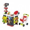 Smoby - Supermarket - Marchande pour Enfant - Chariot de Course Inclus - Vraie Calculatrice - 42 Accessoires - 350234