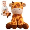 Rosixehird Peluche Girafe en Peluche, Poupées pelucheuses câlines à câliner, Cadeau danimal en Peluche Doux pour Le Nouvel a