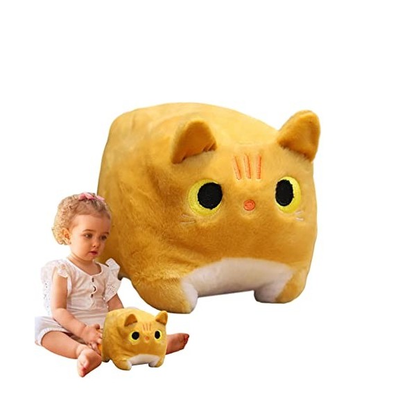 Aizuoni Oreiller en Peluche pour Chat | Jouet en Peluche Chat 3D - Chat en Peluche Chat poupée en Peluche Douce, Oreiller en 