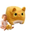 Aizuoni Oreiller en Peluche pour Chat | Jouet en Peluche Chat 3D - Chat en Peluche Chat poupée en Peluche Douce, Oreiller en 