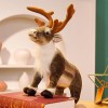 Peluche Géante Renne De Haut Oreiller Décoratif, Soft Elk Doll Cerf en Peluche, Animal en Peluche De Renne, Mignon Renne Orne