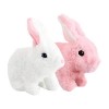 PW TOOLS Le Jouet Interactif Peut Marcher et Parler Lapin Électrique, Lapin en Peluche en Peluche avec Sons, Cadeau Lapin en 