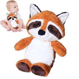 Cyhamse Raton Laveur en Peluche,Animal en Peluche Dessin animé Coussin - Poupée Raton Laveur Dessin animé pour pour lafficha