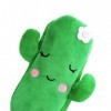 MSYOU Trousse à crayons simple en peluche avec motif cactus vert - Fermeture éclair - Multifonction - Pour ranger des pinceau