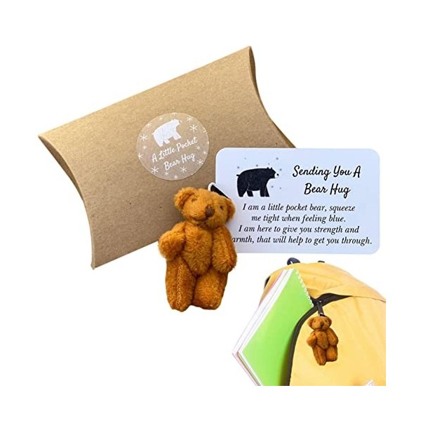 Tytlyworth Un Petit câlin dPoche - Mini Ours en Peluche en Peluche Animaux Poupée Tiny Bears Pocket Hug Token | Cadeau sympa