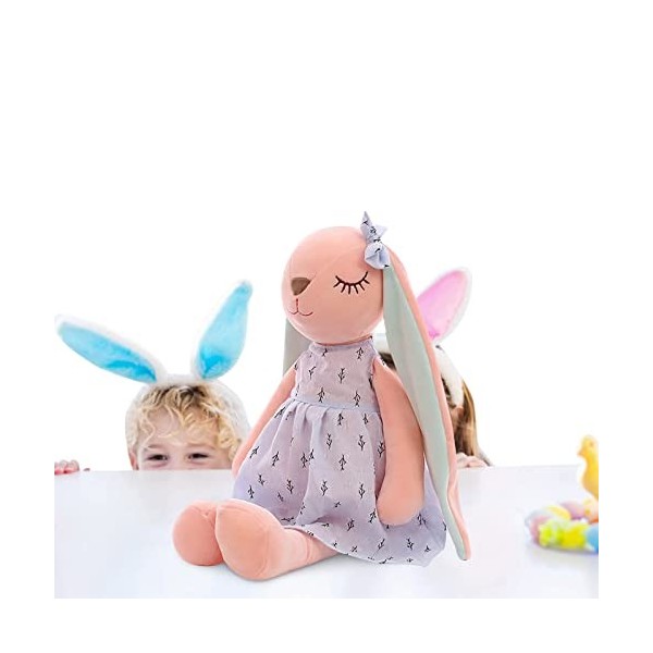 Poupées Farcies En Peluche De Lapin | Jouet En Peluche Lapin De Pâques Mignon, Jouet Animal En Peluche Lapin Avec De Longues 