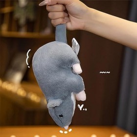 Tebinzi Animal en Peluche Souris, Souris Grise en Peluche Dessin animé 12,5 Pouces, Souris en Peluche pour canapé, Chambre à 