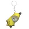 linshesf Chat banane, Poupée en peluche porte-clés en peluche, Nouveauté attrayant drôle, sons de bébé, mème de chat banane d