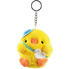 Winfried Koegler- Kögler 11224-Peluche Poussin Jaune avec Chapeau, Taille env. 19 cm, pour Le Trousseau de clés, Le Cartable 