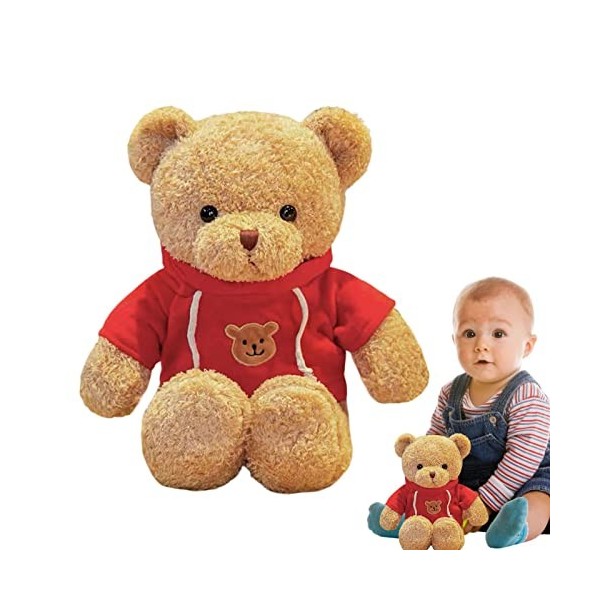 Huaxingda Animaux en Peluche des Bois - Poupée Ours Animal - Doux Ours Poupée Petite Boîte Cadeau Poupée Jouet pour Anniversa