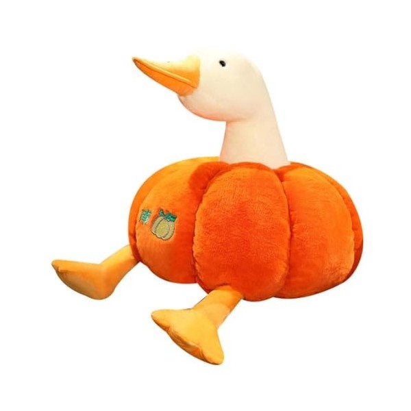 Hxiaen Peluche de canard citrouille, peluche mignonne, coussin en peluche embrassant canard, peluche pour filles et garçons X