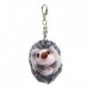 PRIZOM en Peluche Hérisson Pendentif Mobile Pompon Hérisson Pendentif Anneau en Peluche Gris Anime Cadeaux en Fourrure