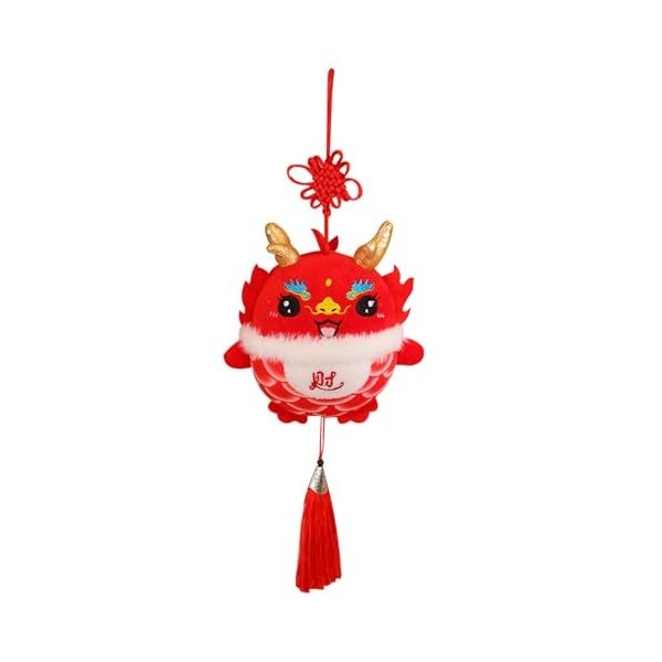 Pendentif dragon doux délicat en peluche, jouet en peluche, mascotte de lannée 2024, joli motif brodé, poupée du zodiaque ch