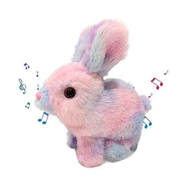 Maseyivi Animal en Peluche Lapin Qui Marche,Jouet en Peluche Animal Parlant | Jouet animé Lapin électrique, Jouets musicaux i