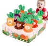 LVTFCO Jouet de récolte de Carottes | Jeu de récolte de Carottes en Peluche | Sensory Box Montessori Trier et Compter Le Jeu 