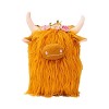 Hxiaen Poupée danimaux en peluche de vache Simulation de posture de bétail écossais Poupée en peluche de boeuf 13 cm A, tai