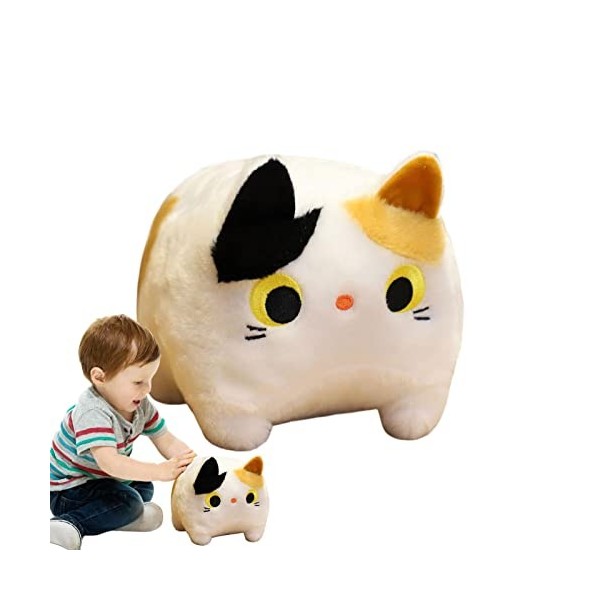 Rosixehird Peluche Chat en Peluche,Oreiller pour Forme carrée - Chat Mignon Animaux en Peluche Chat Peluche, Jouets en Peluch