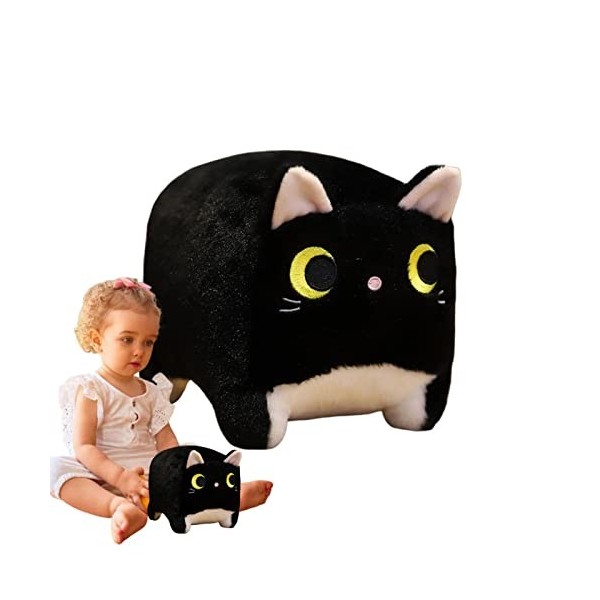 MISOYER Chat en Peluche,Jouet en Peluche pour Forme carrée | Oreiller Chat en Peluche poupée en Peluche Douce, Oreiller en Pe