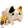 LOBOY Chat en Peluche Moelleux,Oreiller pour Forme carrée | Oreiller Chat en Peluche poupée en Peluche Douce, Oreiller en Pel