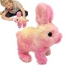 Qihuyi Jouet en Peluche Lapin Chantant - Jouet en Peluche Chantant - Jouet animé Lapin électrique, Jouets musicaux interactif