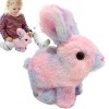 Qihuyi Jouet en Peluche Lapin Chantant - Jouet en Peluche Chantant - Jouet animé Lapin électrique, Jouets musicaux interactif