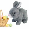 Luckxing Jouets interactifs Pâques Lapin en Peluche Pâques Marche et Conversation électriques Lapins en Peluche, Peluche élec