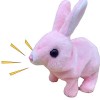 Luckxing Jouets interactifs Pâques Lapin en Peluche Pâques Marche et Conversation électriques Lapins en Peluche, Peluche élec