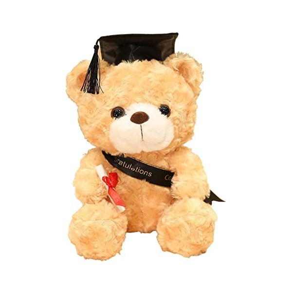 Ours en Peluche - Graduation 2023 pour Elle, 28cm Ours en Peluche en Peluche avec Chapeau, Cadeau Fin Détudes, Félicitations