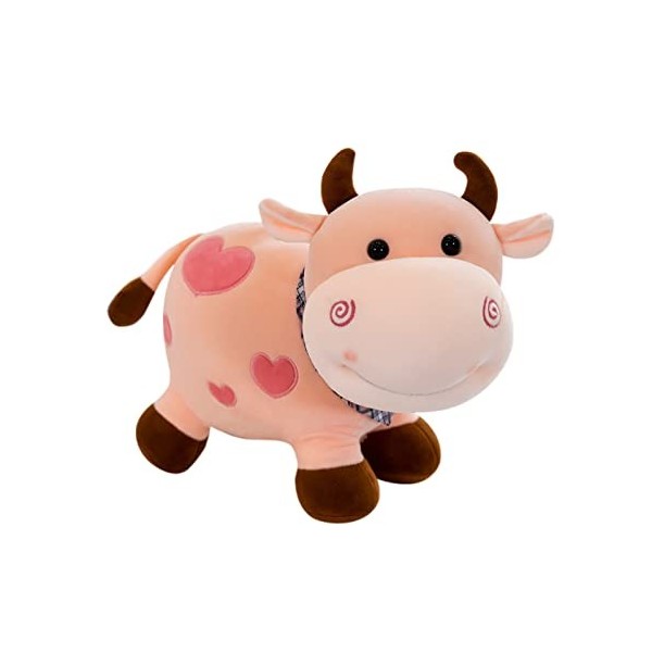 Hxiaen 1 pièce Vache Peluche Poupée Vache Peluche Animal Peluche Poupée Vache Peluche Cadeau danniversaire Décoration Peluch