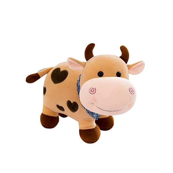 Hxiaen 1 pièce Vache Peluche Poupée Vache Peluche Animal Peluche Poupée Vache Peluche Cadeau danniversaire Décoration Peluch