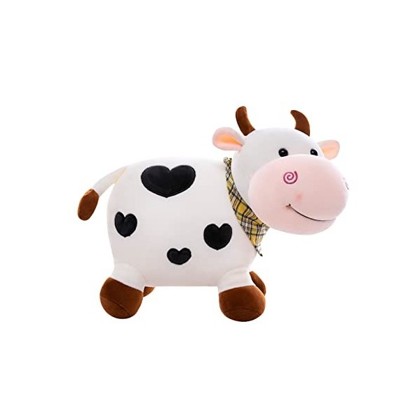 Hxiaen 1 pièce Vache Peluche Poupée Vache Peluche Animal Peluche Poupée Vache Peluche Cadeau danniversaire Décoration Peluch