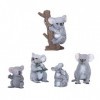 Shanrya Figurine Koala - Modèle Koala - Collection de jouets - Solide - Mignon - Simulation à des fins éducatives - Pour fête