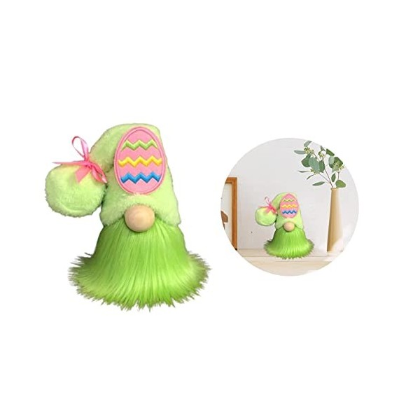 NICERAM Poupée en Peluche sans Visage GNOME - Maison GNOME Lapin, Ornements Mignons poupée GNOME en Peluche Pâques, Cadeaux e